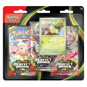 Pokémon Mega Evolution - Perfect Order - Chikorita 3 Pack Blister - Pokémon TCG - CollGamers