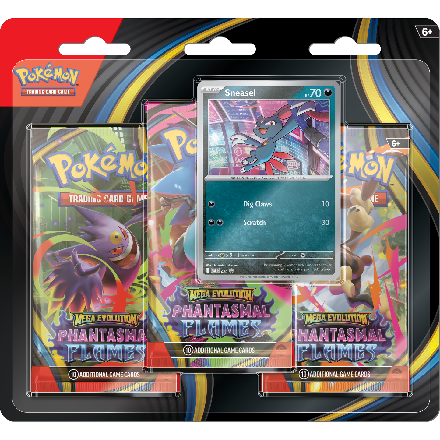 Pokémon Mega Evolution - Phantasmal Flames - Sneasel 3 Pack Blister - Pokémon TCG - CollGamers