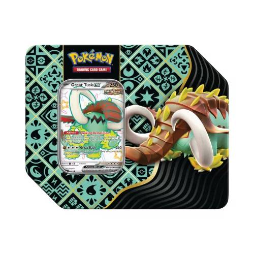 Pokémon Scarlet & Violet - Paldean Fates - Ex tin Great Tusk (US Version) - Pokémon TCG - CollGamers