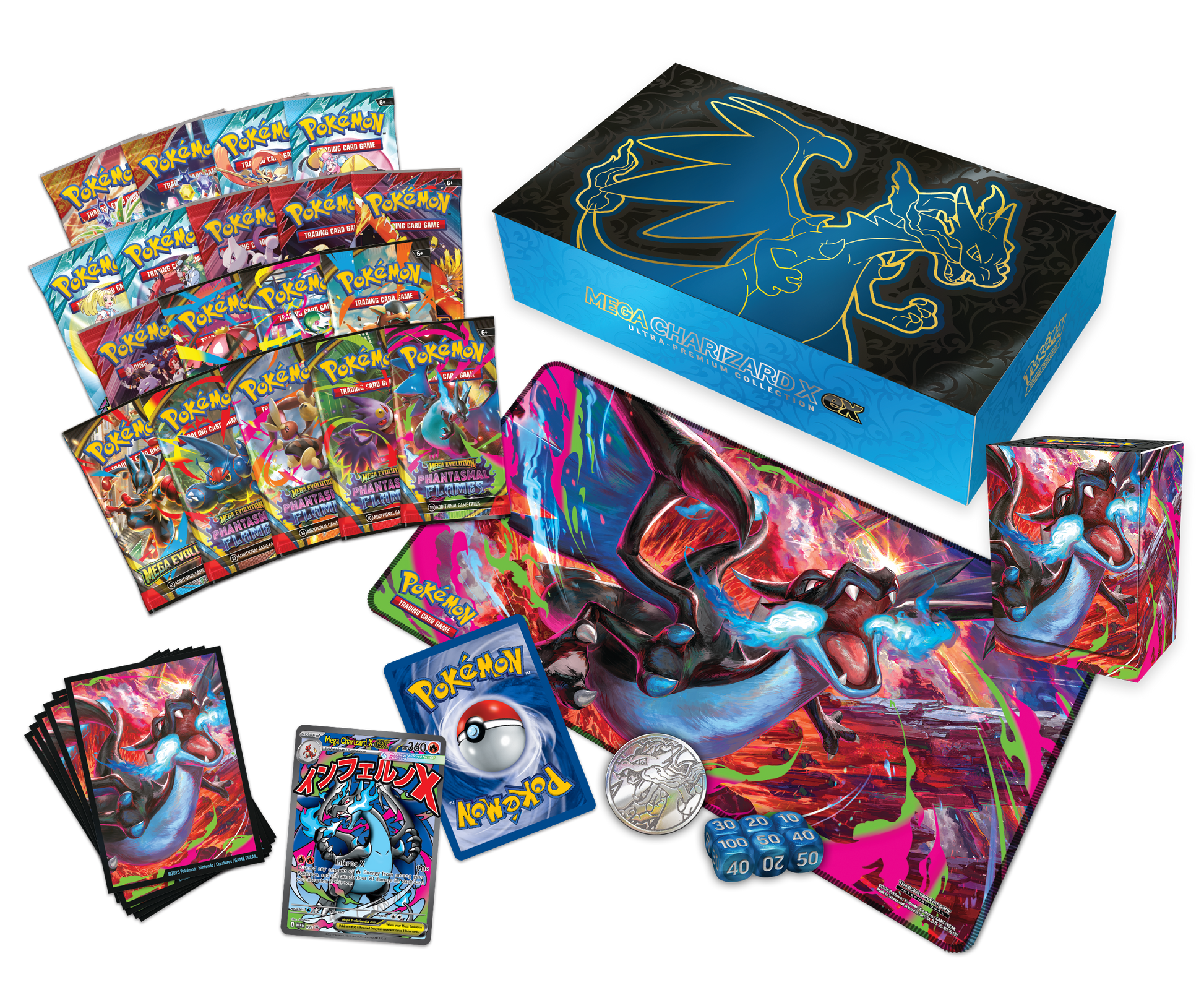 Pokémon Mega Evolution - Mega Charziard X ex - Ultra Premium Collection - Pokémon TCG - contents- CollGamers