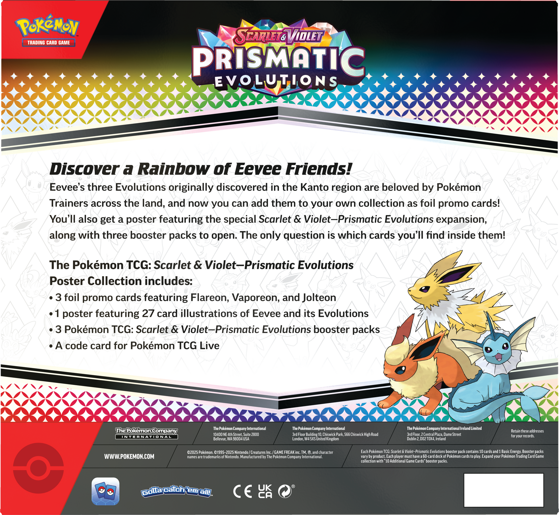Pokemon Scarlet & Violet - Prismatic Evolution - Poster Collection - Pokémon TCG (back) - CollGamers