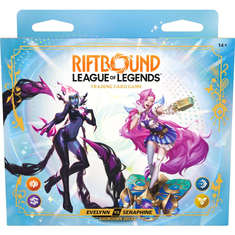 Riftbound League of Legends TCG set 5 Radiance Showdown Decks - Evelynn vs Seraphine