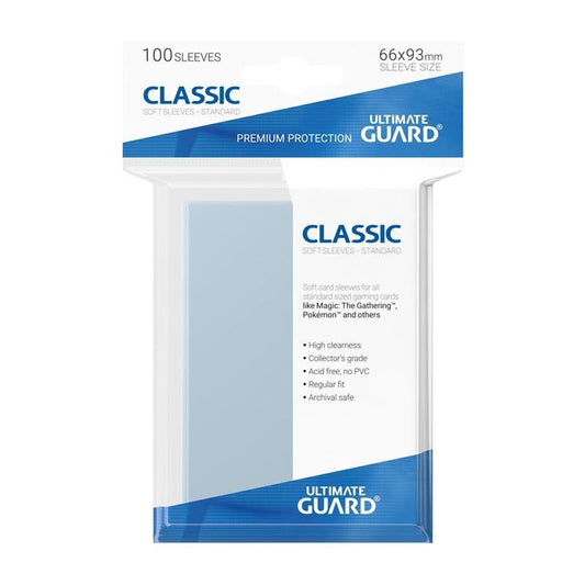 Ultimate Guard Classic Soft Sleeves Standard Size Transparant (100) - CollGamers